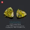 Gigajewe Levendige Geel Kleur Triljoen Cut VVS1 Moissanite Diamond 1-5CT voor sieraden maken
