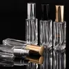 10 ml de bouteilles en verre carrées vides parfum vaporisateurs transparents flacons de voyage portables flacons cosmétiques avec flacon pulvérisateur atomiseur BH5437 TYJ