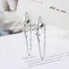 Hoop Huggie Lange Oorbellen voor Vrouwen 925 Sterling Zilver Daisy Flower Cross Moon Earring Mode-sieraden