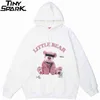 Hip Hop Hoodie Pullover Mens Funny Bear Printed Streetwear Sweatshirt Harajuku Cotton Autumn Fashion Loose Casual Hoodie 211106