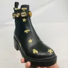 Women Embroidered Leather Band Ankle Boots Fashion Ladies Sylvie Series Ribbon Decorated Leathers Martin Boot Top Designer Luxury woman Winter Shoes size 35-41