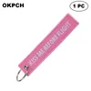 Key Fobs Chains Jewelry Key Red Embroidery Remove Before Flight PK0023