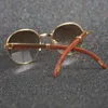 Ovale décoratif verre homme Vintage classique lunettes de soleil hommes corne de buffle bois lunettes de soleil pour hommes décoration traditionnelle sunnite