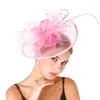 Fascinator Vrouwen Thee Brits Feest Haar Clip Bruidssluiers Bunkerhoed Bowler Retro Bruiloftssluier Kralen Haardrachtaccessoire Kentucky Hoofdbanden AL9267 jurk