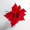 Christmas Decorations 1PC Glitter Artificial Flower Tree Decoration Red Pink White Green Fake Leaves Xmas Wedding Party Ornaments Home Decor