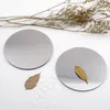 2021 Stainless Steel Round Square Coffee Cup Coasters Gold Silver Color Metal Insulated Heat Mat With EVA Backing Table Decoration