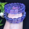 Beaded Strands Fluorit Natural Stone Armband Hand Row Purple Fashion Armband For Women Men smycken Fawn22