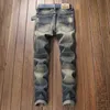 Men's Jeans Ripped Hole Fashion Skinny Trendy Straight Pants AW801 211108