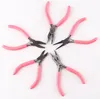 Gullig rosa färghandtag Anti-slip splicing och fixering smycken tångverktyg utrustning kit för DIY smycken tillbehör design 10st