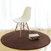 Round Carpets Solid Living Room Area Rug Memory Foam Yoga Prayer Chair Mat Bedroom Rugs Doormat Floormat Green/Red/Gray 100cm 220301