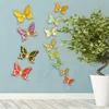 Väggklistermärken 24pcs Hollow 3D Butterfly Sticker Room Fönster Heminredning Dubbelskikt Fjärilar Diy Party Bröllopsdekoration