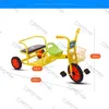 Jardin d'enfants Double pédale Tricycle pour enfants 1-8 ans vélo Sports de plein air poussette Taxi Trike Tandem Tricycle pour enfants