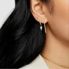 Romad Triangular Pendant Earring For Women 925 Silver Hoop Earrings Fashionable Fine Jewelry Zircon Pendientes Brincos Arets Hu8769786