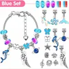 112pcs DIY 쥬얼리 패키지는 키즈 크리스마스로 설정된 Charm Beads Fit Bracelet 목걸이 매력 펜던트 액세서리 뱀 체인