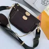 Trzy multi akcesoria luksusowa designerska torba na ramię moda crossbody torebka torebki damskie crossbody 3 sztuka zestawy pochette łańcuszek torebki damskie szt. Z pudełkiem