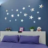 Muurstickers 20 stks / set Acryl Reflecterende Spiegel Sticker Star Art DIY Poster voor Huishoudelijke Woonkamer Slaapkamer Decor