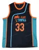 Корабль от нас Джеки Мун #33 Flint Tropics Semi Pro Pro Movie Basketball Jersey Men's All сшитые черные майки высшего качества