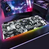 Anime Morte Nota Logotipo Gaming Mouse Pad Grande RGB Computer Mause Pad Keyboard Dava Carpete Desk Mat Pc Jogo Mouse Pad Presente