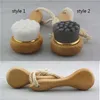 Wooden Handle Fiber Face Brush Soft Exfoliation Brushes Spa Massage for Dry Skin Facial Cleansing