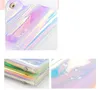 Transparent Change Purse Bag With Snap Fastener Laser Plastics 20 Seat Credit Card Holders Dustproof Cards Case SN2584