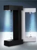 ブラックアンチュラビリティ浮揚水ドロップ技術的装飾品新規噴水テーブルランプ時計魔法のデスク装飾アクセサリー211108