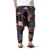 Baggy Hippie Yoga Harem Pantalons pour hommes Motif africain Imprimer Drop Crotch Genie Boho Pantalons Hommes Coton Casual Joggers Pantalon de survêtement 3XL 210522