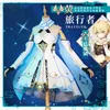 Novo jogo quente genshin impacto lumine cosplay figuring viajante lindo branco unifrom feminino feminino partido role roupas s-l y0903