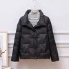 Spring and Autumn Down Jacket Women's Jackets Stand-Up Collar Coat for Women Light Outerwear Female Korean Tops 211008