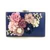 Flower Clutch Bag Handmade Wedding Bridal Clutch Purse Luxury Handbags Women Bags Designer PU Leather Shoulder Bag ZD1357