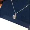 Luxury 3CT Lab Diamond Pendant Real 925 Sterling Silver Party Wedding Pendants Chain Necklace For Women Bridal Charm smycken