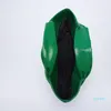 Kvällspåsar designer ruched kvinnor handväska lyx mjuk pu läder dam hand högkvalitativa gröna eleganta kvinnliga plånböcker stor tote bag