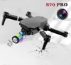 Dropship S70 Pro 폴딩 드론 UAV 공중 고화사 4K 듀얼 카메라 4 축 원격 제어 항공기 미니 E58 드론