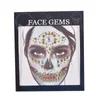 Halloween color face stickers Acrylic DIY tattoos Facial makeup Music Festival Trendy Shiny Decoration 3D Crystal Sticker