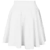Jupe texturée à taille élastique pour femmes, coupe unie et évasée, jupe trapèze, haute, courte, minimaliste, automne