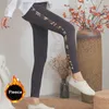 Damen-Leggings, Reise-Fleece, Mädchen, Frauen, Streifen, Trainingshose, Legging, Übergröße, lässig, Damen, Harem, Thermohose, dicke warme Jogginghose