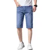 Moda Mens rasgado Calças de Jeans Short Marca Roupas Bermudas Summer Cotton Shorts Respirável Denim Masculino 210716