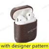 Étuis de conception de mode à fleurs marron pour Aripods Pro 1 2 3 pro2, protecteur d'écouteurs Bluetooth sans fil de qualité supérieure, coque en cuir, crochet de clé, paquet de casque