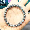 MG1193 6 mm handgefertigtes natürliches graues Jaspis-Perlenarmband für Herren, neuer Stein, Chakra-Yoga-Mala-Armband für Herren