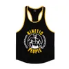 Gym Mouwloos Shirt Mannen Bodybuilding Tank Tops Fitness Workout Katoen Print Singlet Stringer Ondershirt Mannelijke Casual Zomer Vest3135