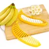 Utensílio de Cozinha Vegetal Barra de Refeições Jardim em Casa Drop Delivery Fatiador de Banana Cortador Cortador Descascador Salada de Frutas Sundaes Cereais Fácil DD023