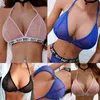 Camisoles Tanques Marca Sexy Mulheres Lace Floral Sheer Bralette Triângulo Unpadded Sutiã Crop Top Strappy Lingerie