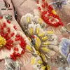 Diseñador Vintage Outwear mujer manga larga lujo rebordear cristal otoño moda flores Jacquard chaquetas 210522