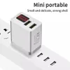 LCD-scherm Dual USB-poorten EU US UK 5V 3.1A USB Wall Charger Power Adapters voor iPhone Samsung S8 S9 S10 S20 HTC Android PHONE PC