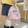 Einfaches Färben Design Frauen Rucksack Kawaii Nylon Büchertasche Weibliche Mochila Schulrucksack für Teenager-Mädchen Reiserucksack 210922