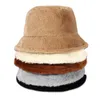 Kobiety Rabbit Fur Bucket Hat Ciepły Rybak Kapelusz Outdoor Panama Cap Moda Nowa Jesień Zima Harajuku Cap G220311