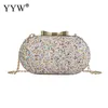 Sacs de soirée Pochette à paillettes Sac à main de fête Chaîne Bandoulière pour femmes 2021 Mode Mini Luxe Mariage Embrayages Fille Sac à main279q