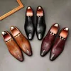 Chaussures habillées faites à la main pour hommes mariage Oxford noir kaki en cuir véritable richelieu hommes sans lacet affaires formelles pour hommes 220223