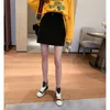 도착 가을 겨울 한국 패션 여성 빈티지 코듀로이 스커트 높은 허리 슬림 엉덩이 캐주얼 A 라인 블랙 스커트 S360 210512