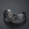 Bracelet arbre dieu vieil homme visage ouverture manchette réglable pour hommes Style rétro bijoux Viking Bracelet