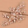 Hårklipp Barrettes Flower Comb Fashion Rhinestone Clip Bridal Wedding Accessories for Women Girls LB